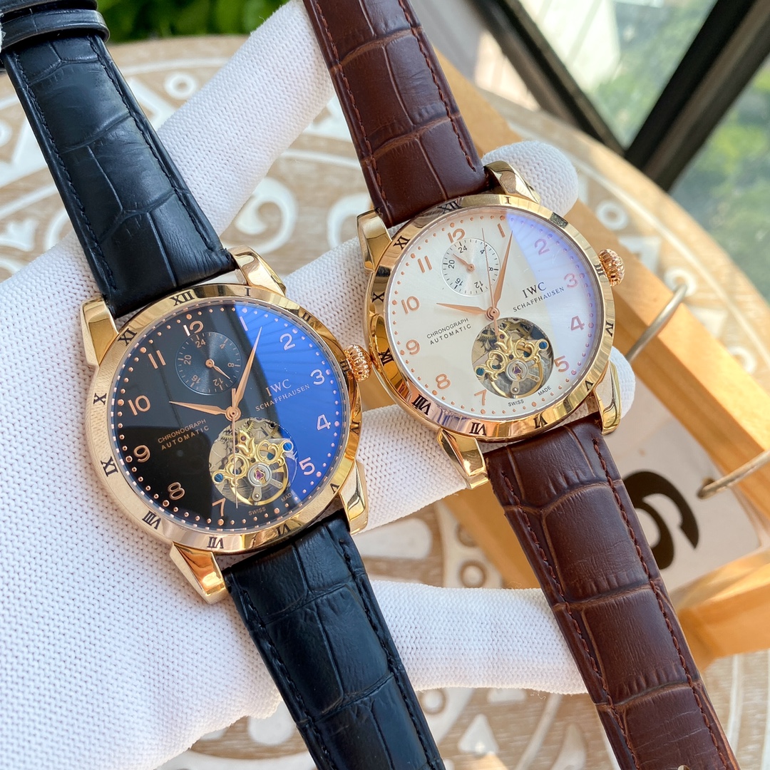 IWC- Fine men's watches Fully automatic mechanical movement, top 316 steel case and strap