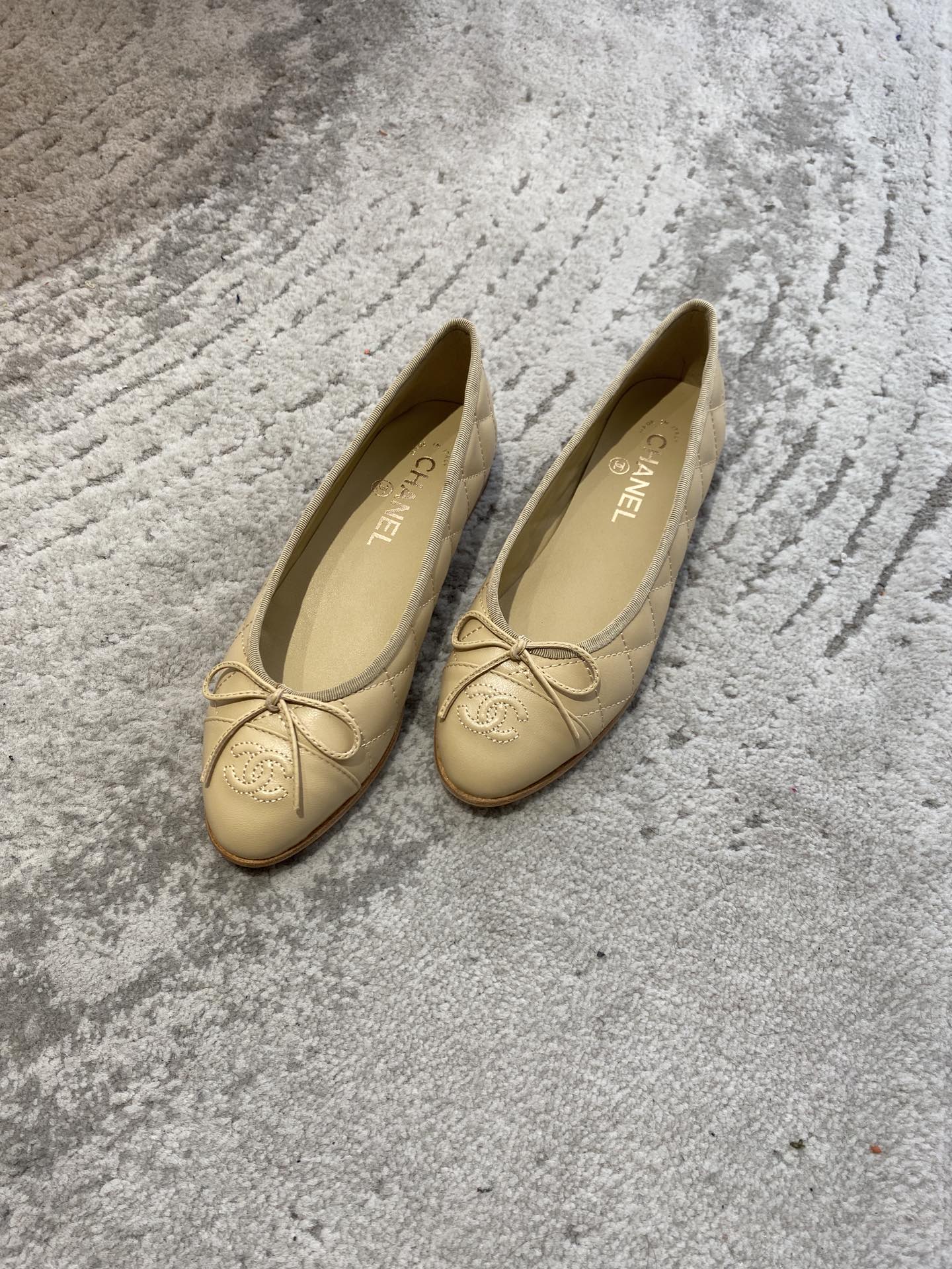 CHANEL ballet shoes Imported custom leather Italy imported leather outsole