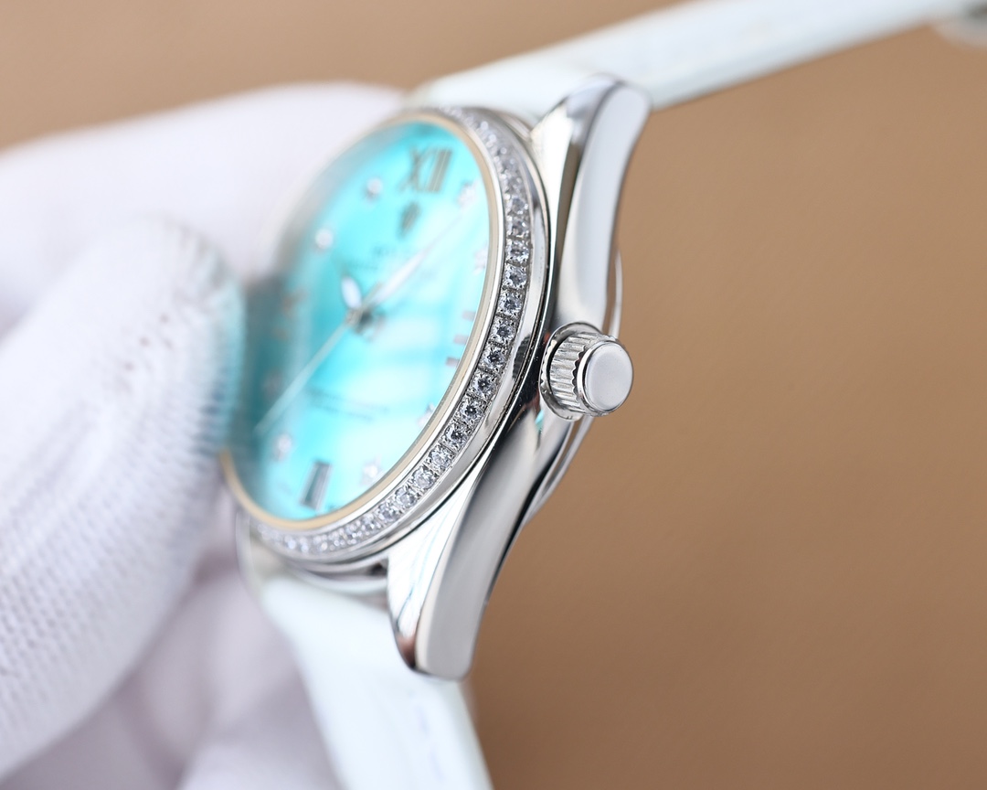 Rolex V8 version fashion women's watch simple three needle super luminous at night