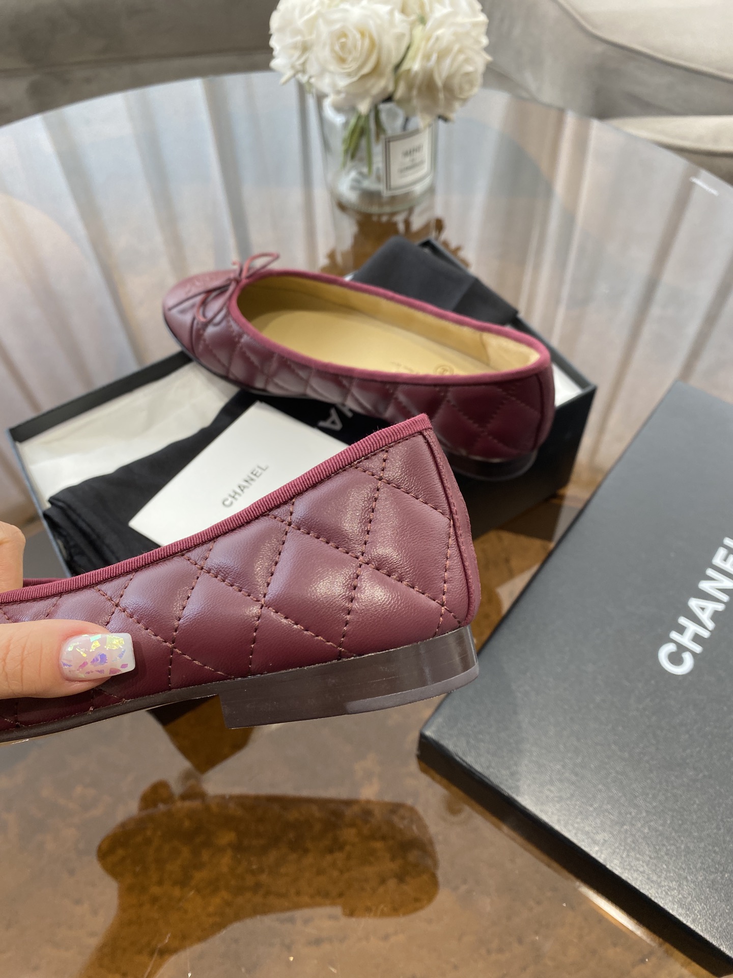 CHANEL ballet shoes Imported custom leather Italy imported leather outsole