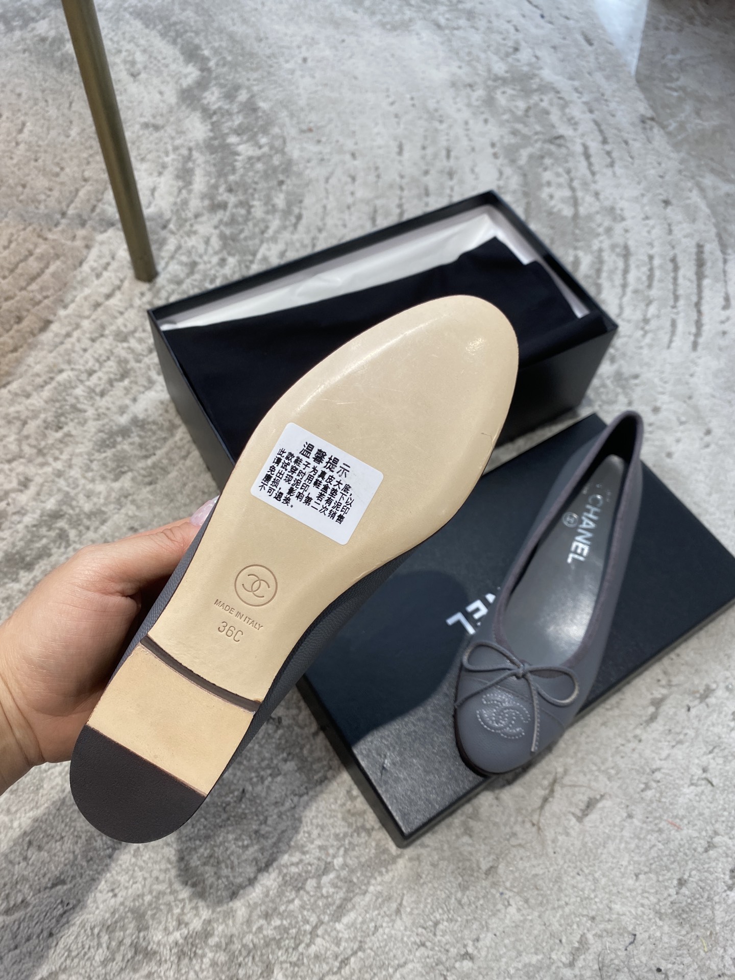 CHANEL ballet shoes Imported custom leather Italy imported leather outsole