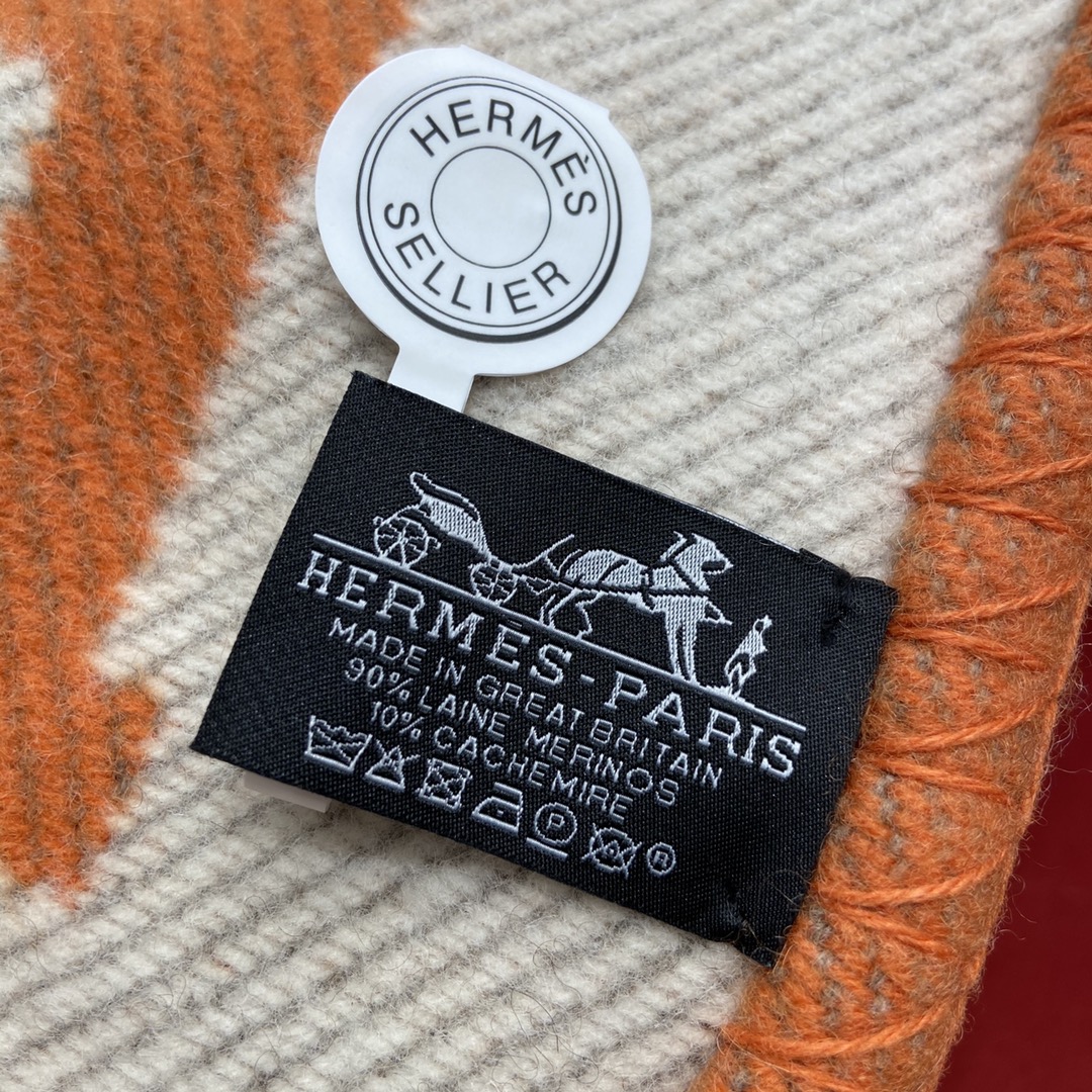 𝐇𝐞𝐫𝐦𝐞𝐬 • 𝟐𝟑𝐍𝐞𝐰【Orange】(%90 Merino Wool+10% Cashmere)