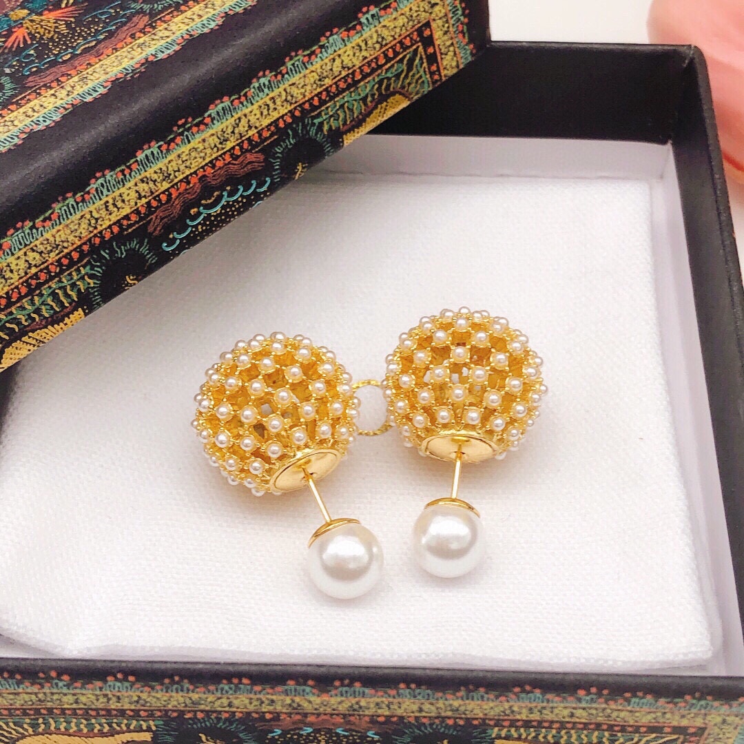 Dior stud earrings
