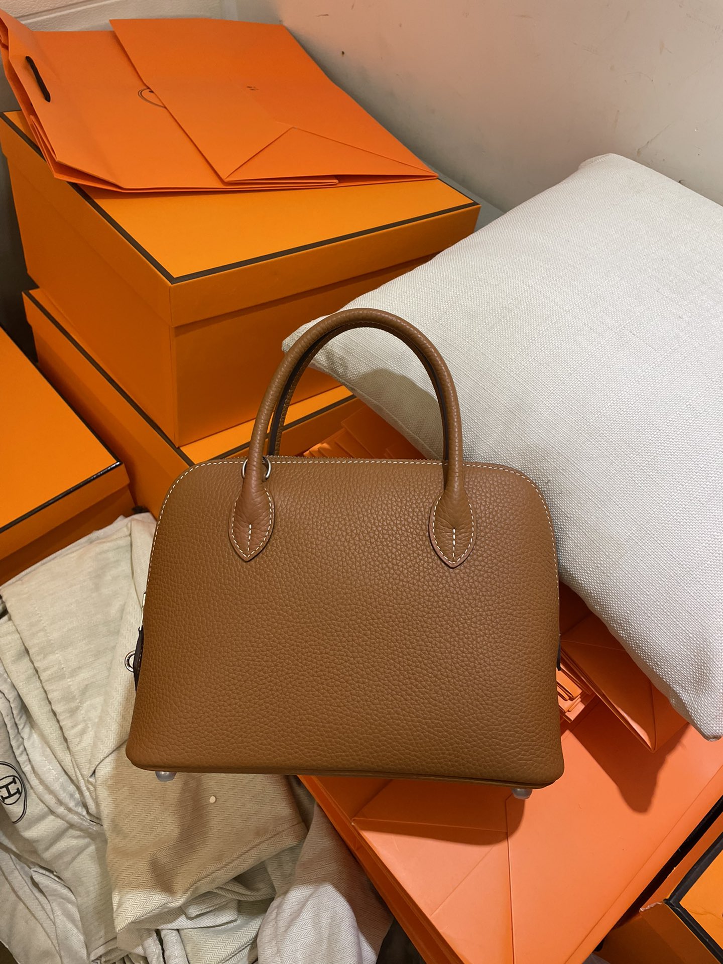 Bolide 25cm original imported TC leather golden brown