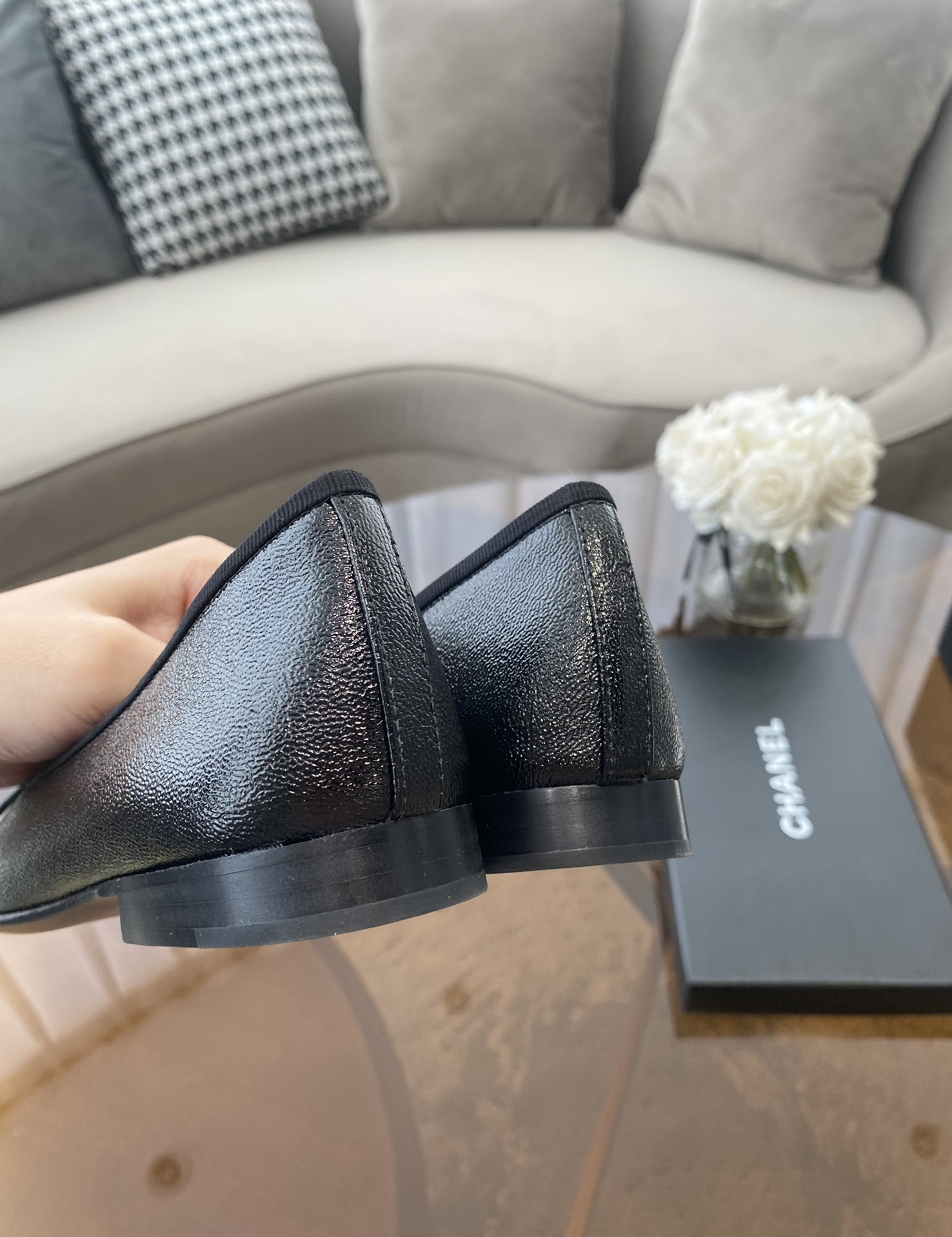 CHANEL ballet shoes Imported custom leather Italy imported leather outsole