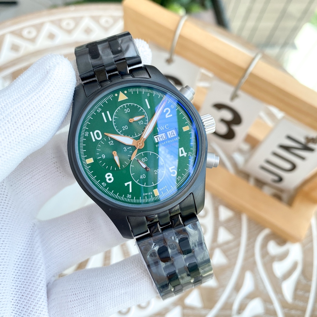 IWC- Fine men's watches Fully automatic mechanical movement, top 316 steel case and strap