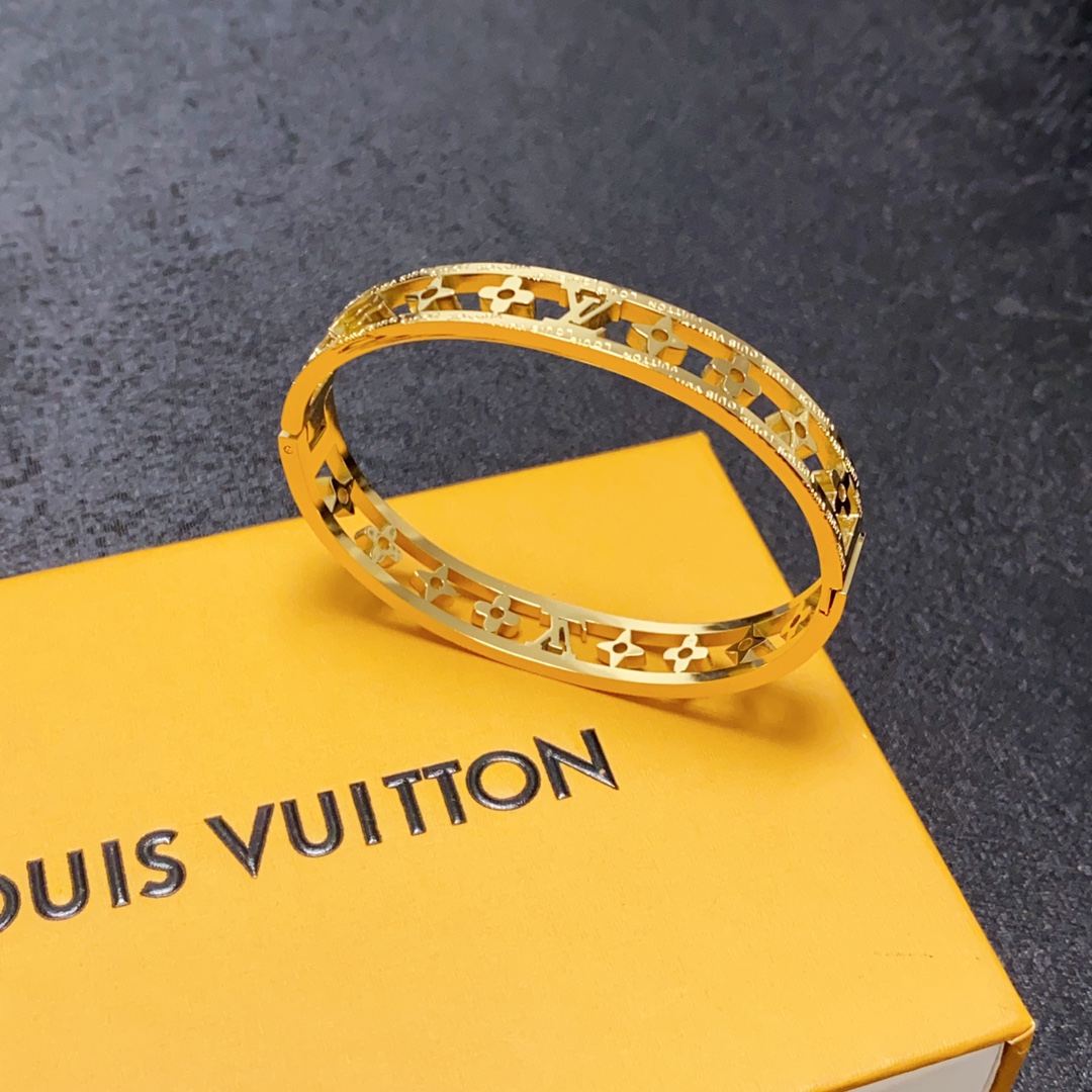 Louis Vuitton LV monogrammed openwork bracelet