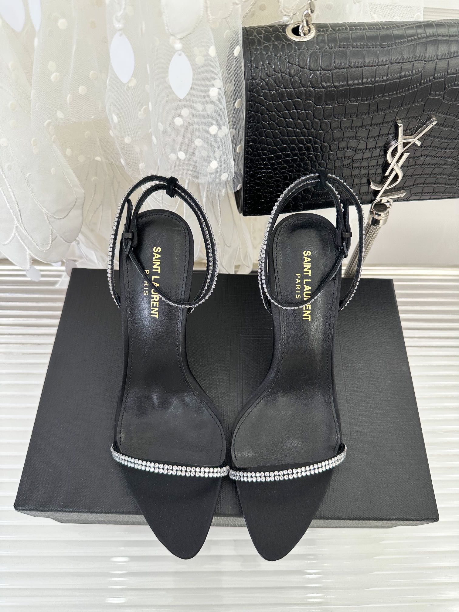𝙎𝙖𝙞𝙣𝙩 𝙇𝙖𝙪𝙧𝙚𝙣𝙩 | 𝟐𝟎𝟐𝟑/𝐒𝐒 𝐧𝐞𝐰 YSL｜23s new high heel sandals Italian leather outsole