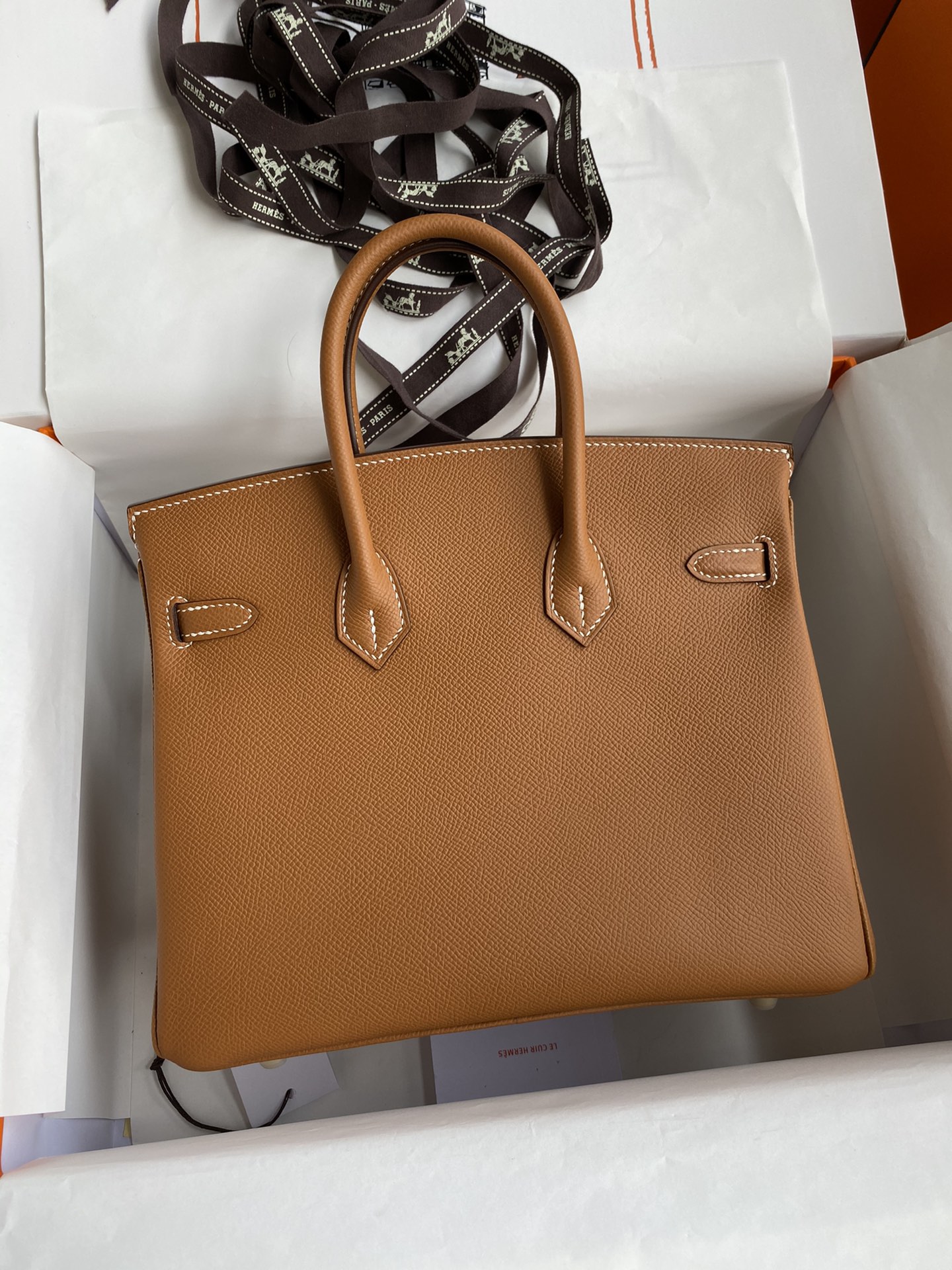 Birkin 25cm Epsom Leather Gold Brown Gold Buckle