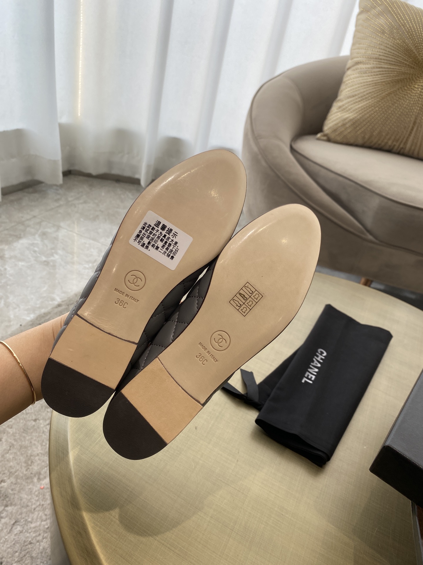 CHANEL ballet shoes Imported custom leather Italy imported leather outsole