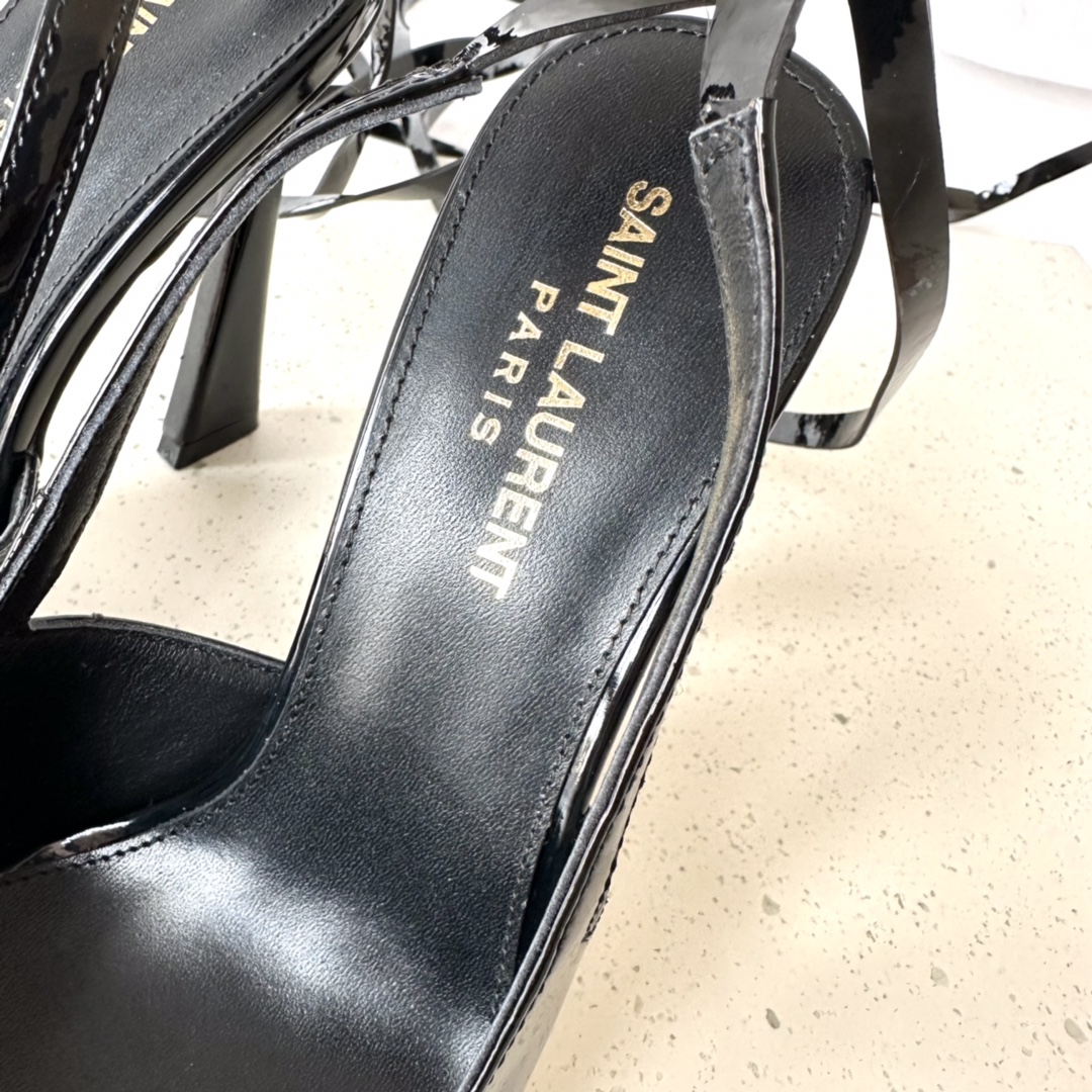 𝙎𝙖𝙞𝙣𝙩 𝙇𝙖𝙪𝙧𝙚𝙣𝙩 | 𝟐𝟎𝟐𝟐/𝐒𝐒 𝐧𝐞𝐰 YSL｜Spring small square head high heeled single shoes strappy sandals