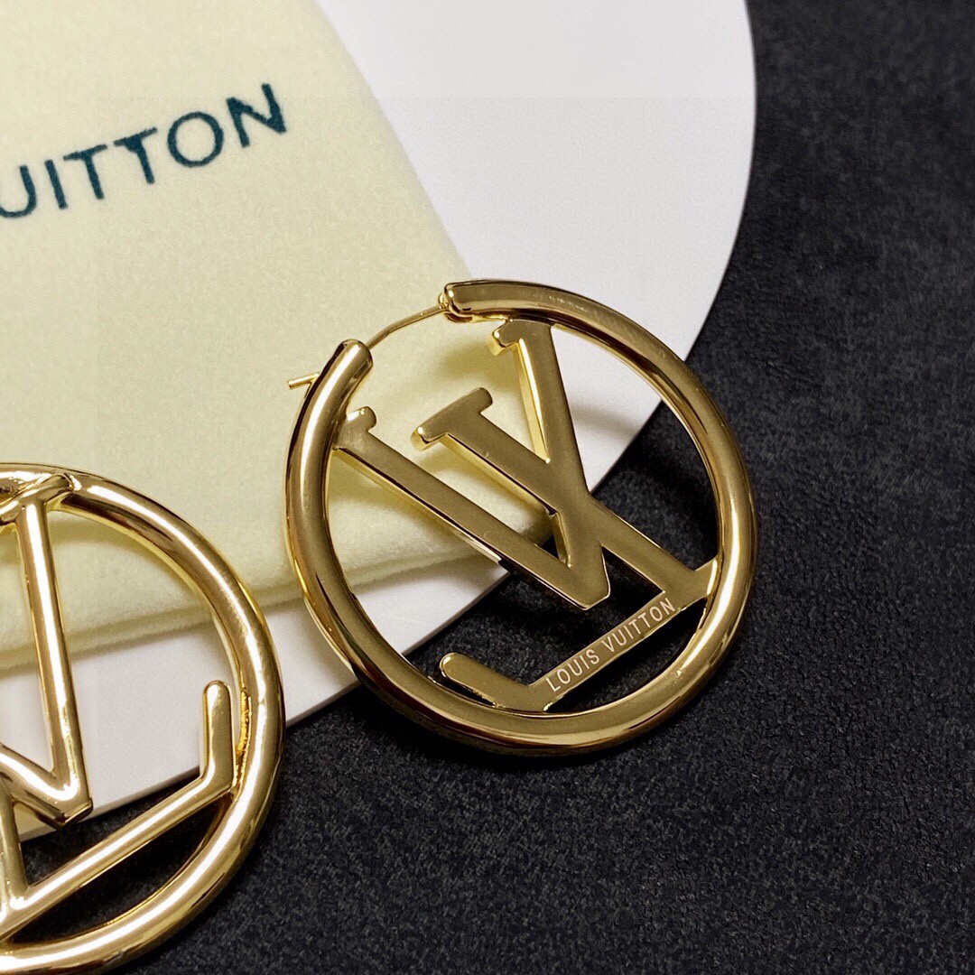 Louis Vuitton LV monogram earrings