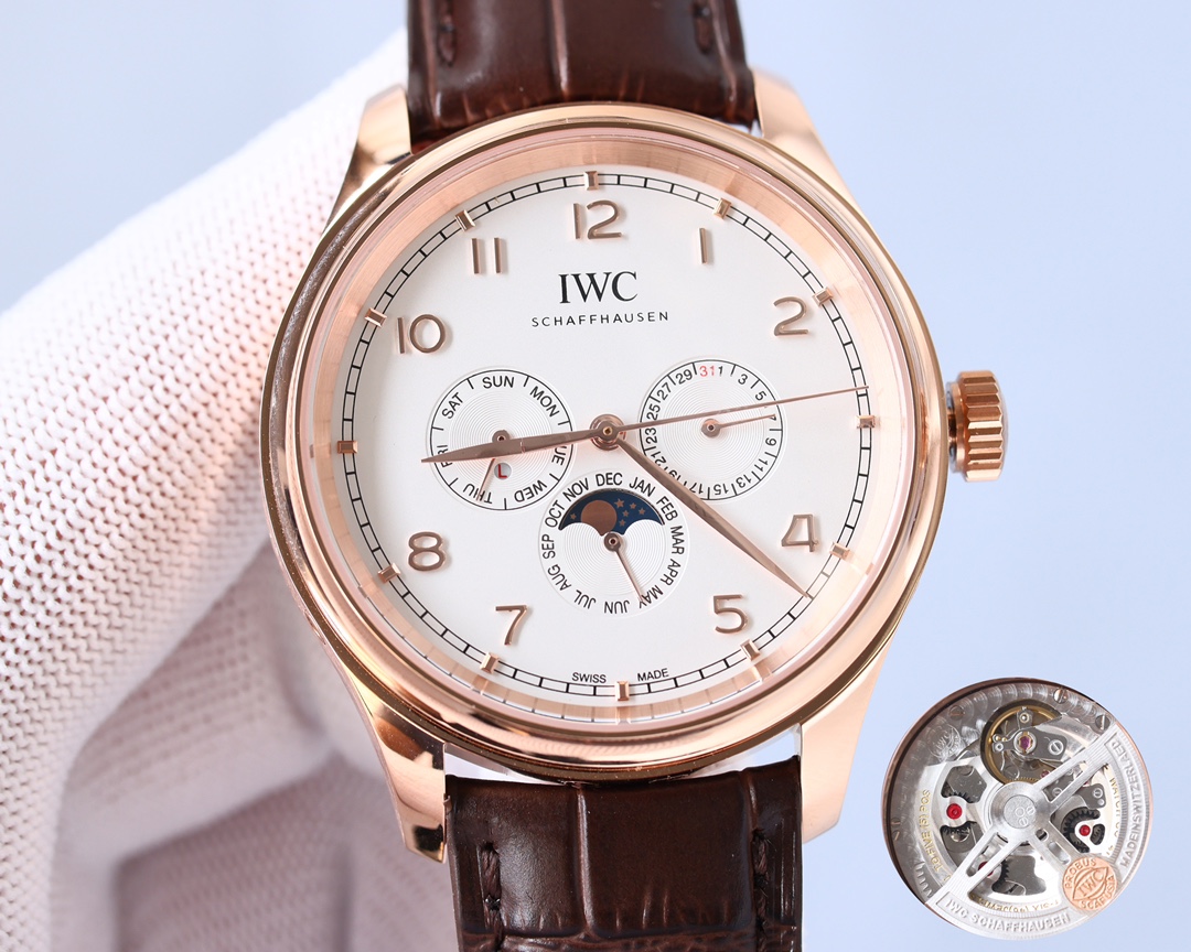 IWC- Portuguese Collection German CNC machine open molded case and strap 82650 movement copy