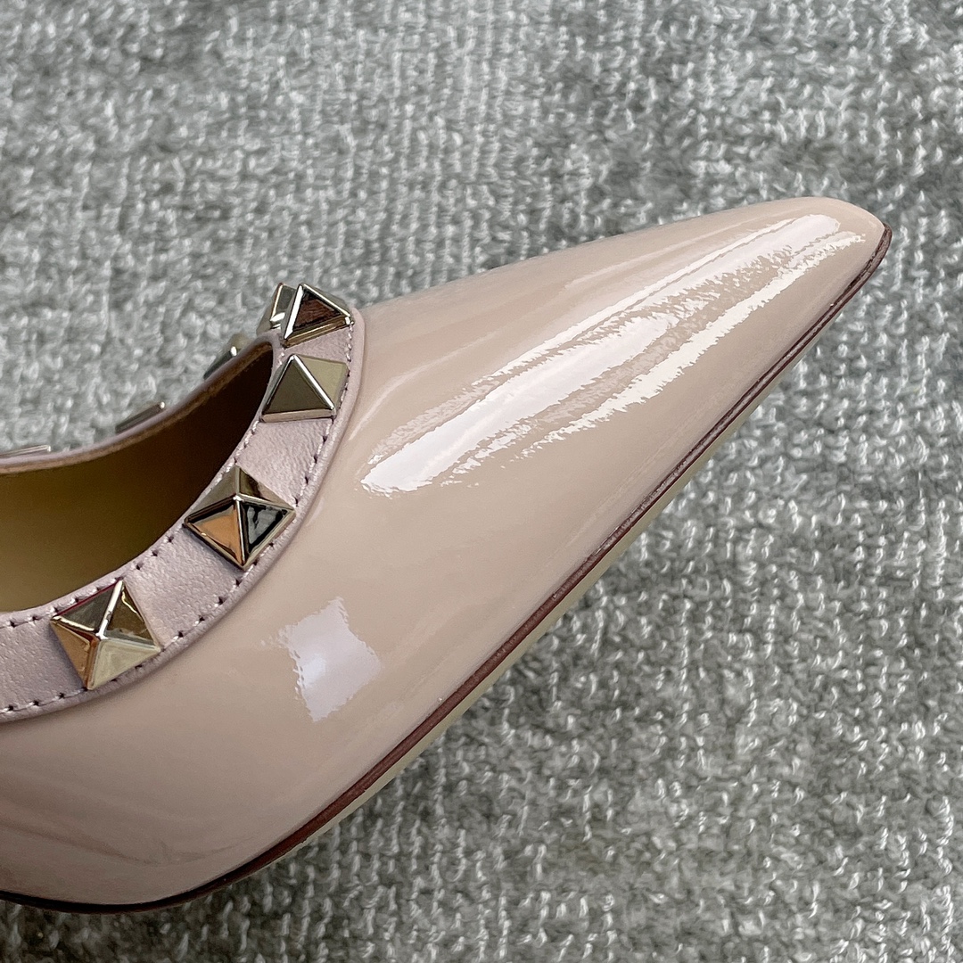 Valentino VT high heeled single 8.5CM patent leather nude