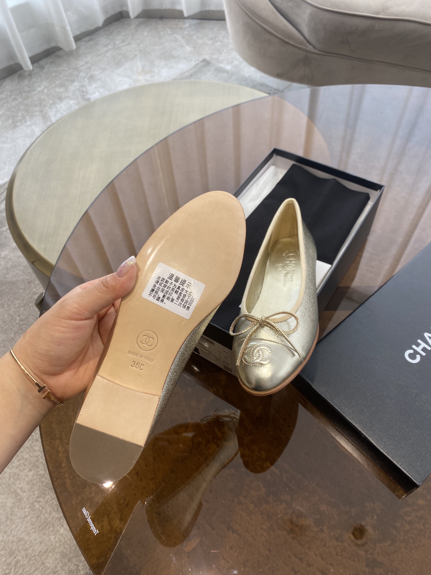 CHANEL ballet shoes Imported custom leather Italy imported leather outsole