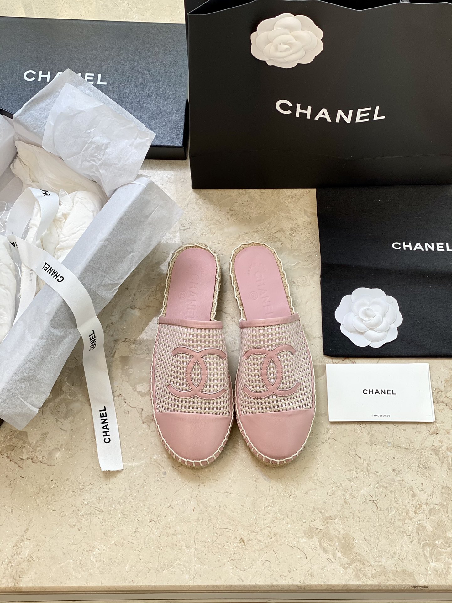 CHANEL fisherman shoes Chanel classic version of the original injection of rubber translucent rubber original color hemp sole