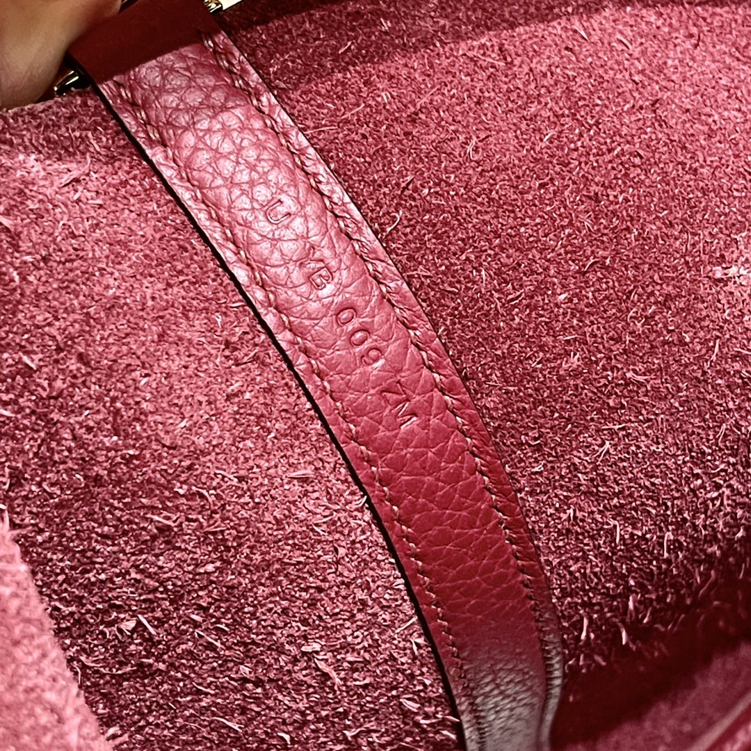 picotin18, K1 garnet red, handmade, French TC leather