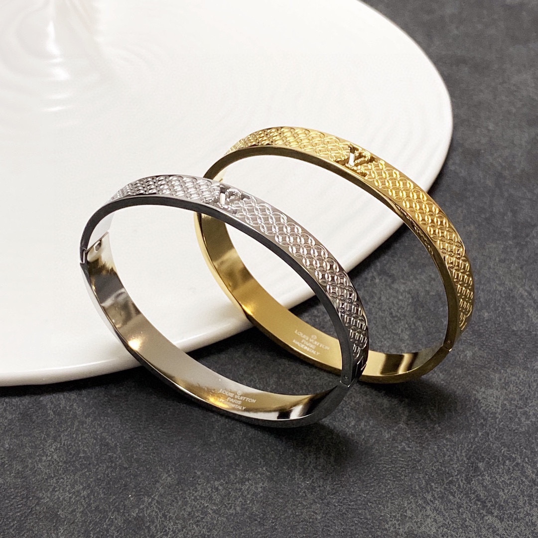 Louis Vuitton LV monogrammed openwork bracelet