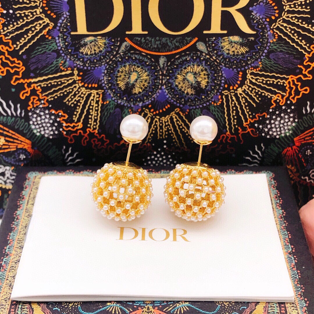 Dior stud earrings