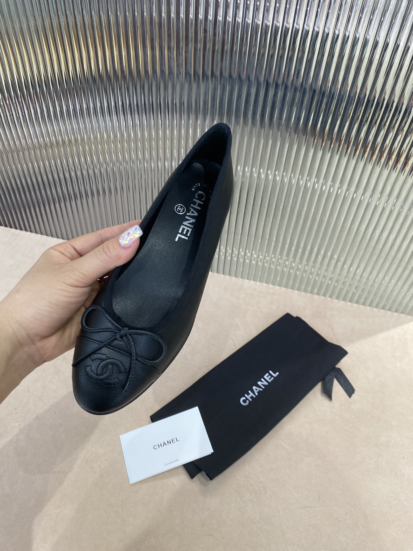CHANEL ballet shoes Imported custom leather Italy imported leather outsole