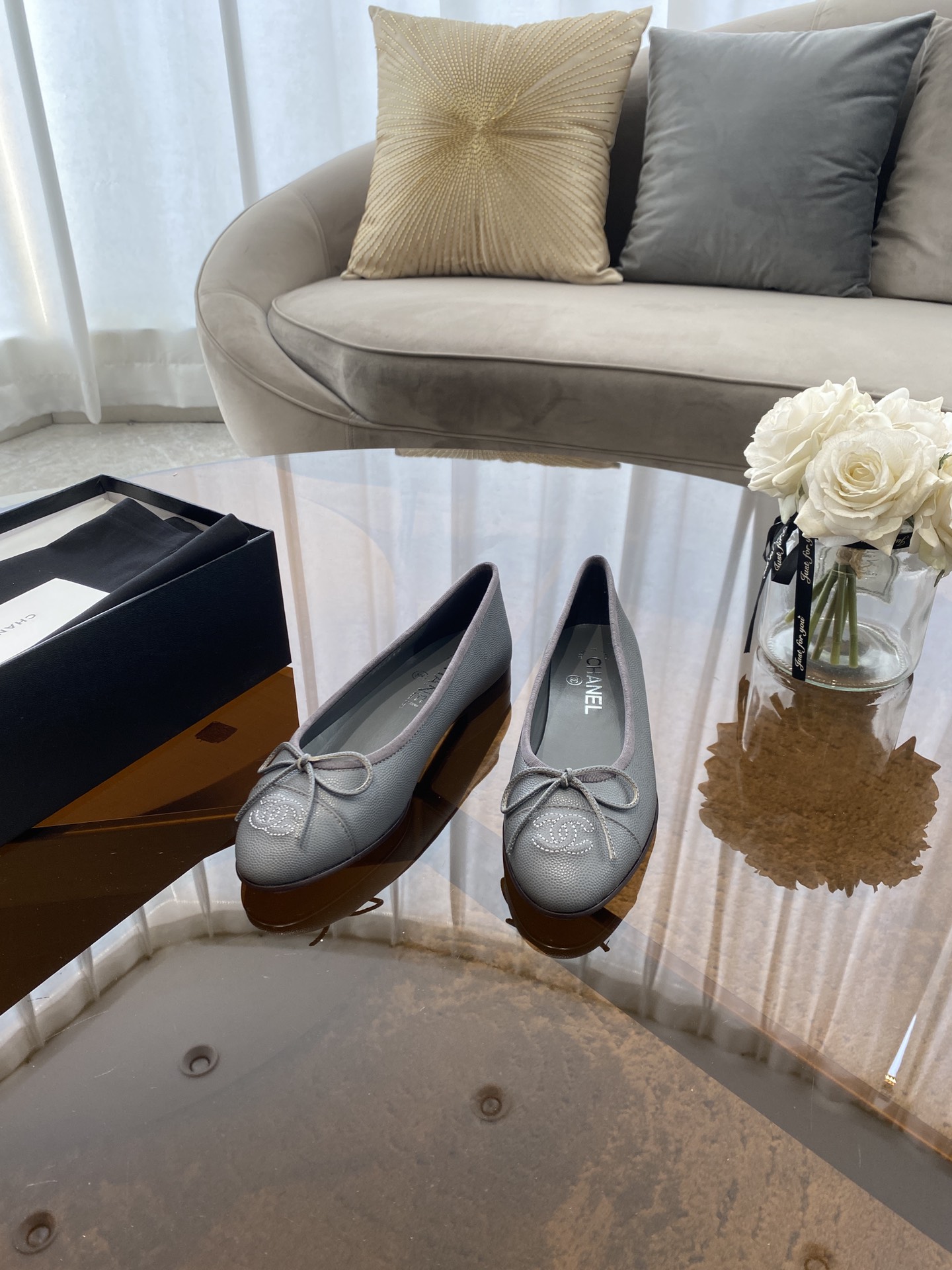 CHANEL ballet shoes Imported custom leather Italy imported leather outsole