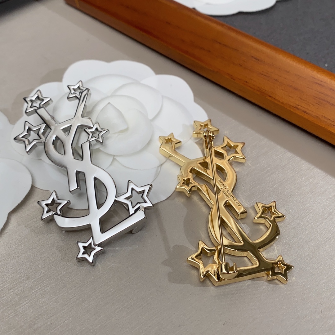 Saint Laurent YSL brooch
