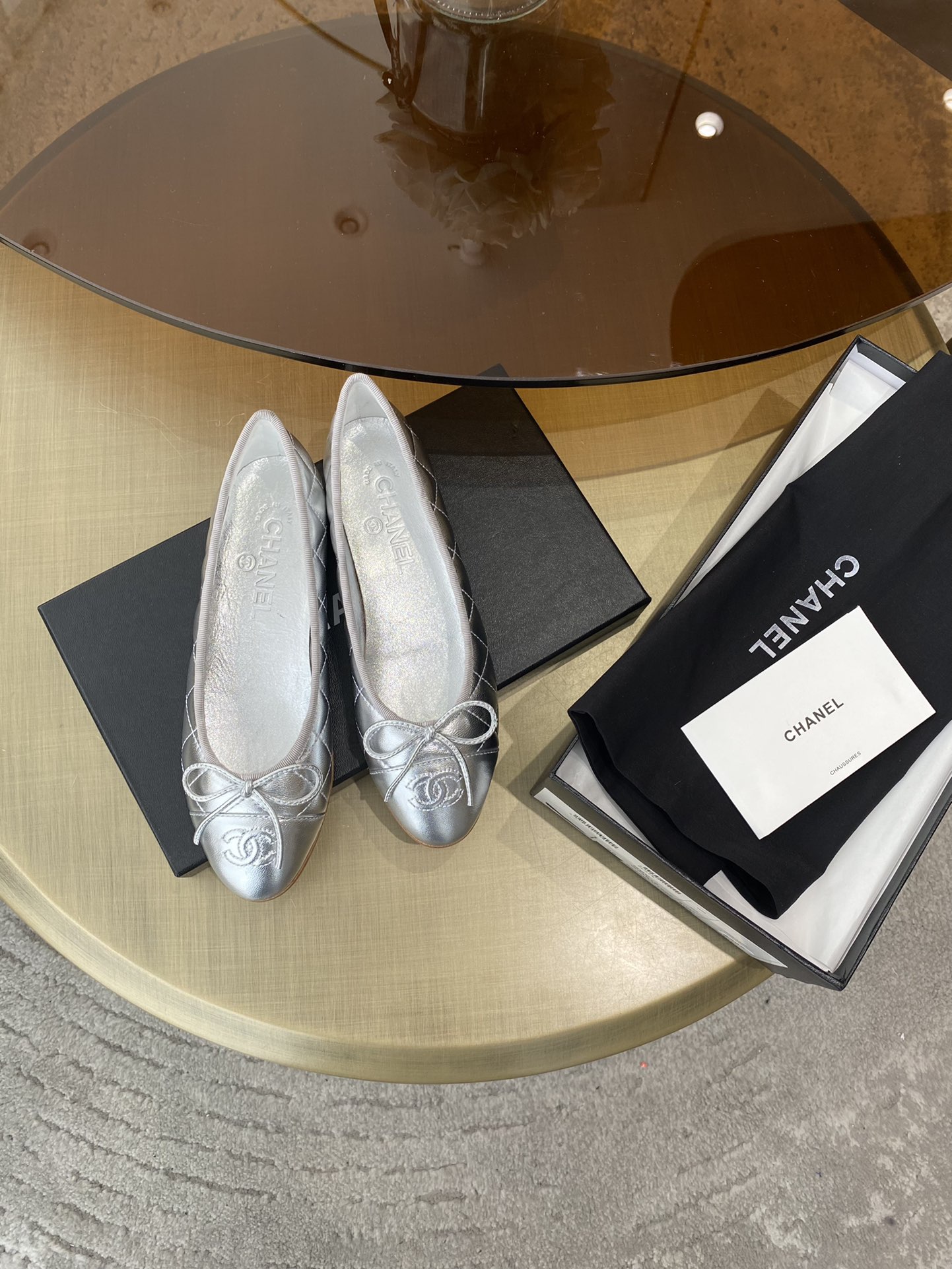 CHANEL ballet shoes Imported custom leather Italy imported leather outsole