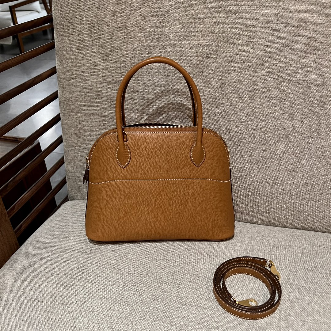 Bolide27cm Epsom original palm leather CK37 gold buckle top hand stitching