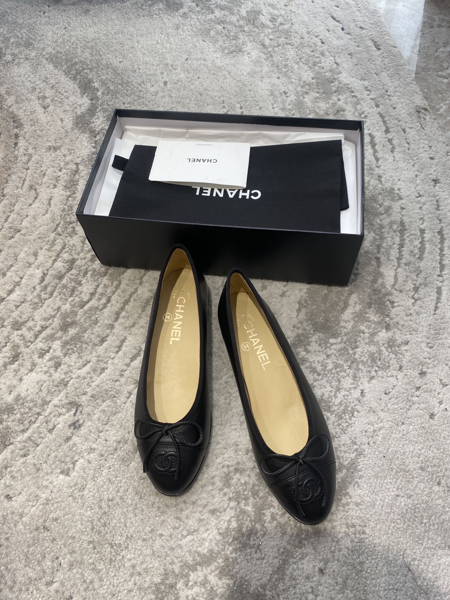 CHANEL ballet shoes Imported custom leather Italy imported leather outsole