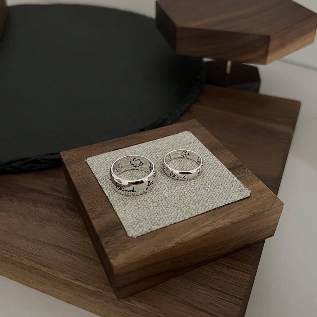 𝐆𝐮𝐜𝐜𝐢 925 Sterling Silver Blind For Love Ring