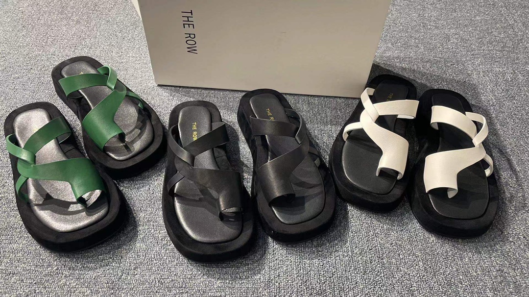 THE ROW | 𝟐𝟎𝟐𝟏/𝐒𝐒 𝐧𝐞𝐰 The row 2021 official website synchronization niche sexually cool wind thick bottom flip-flops