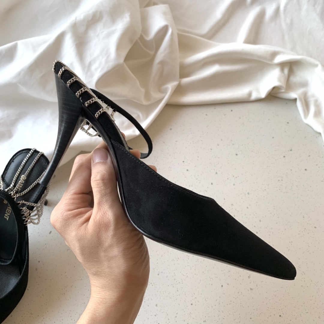 𝙎𝙖𝙞𝙣𝙩 𝙇𝙖𝙪𝙧𝙚𝙣𝙩 | 𝟐𝟎𝟐𝟏/𝐒𝐒 𝐧𝐞𝐰 YSL｜Saint Laurent 2022 early spring hot YSL absolute absolute sub metal chain high heels