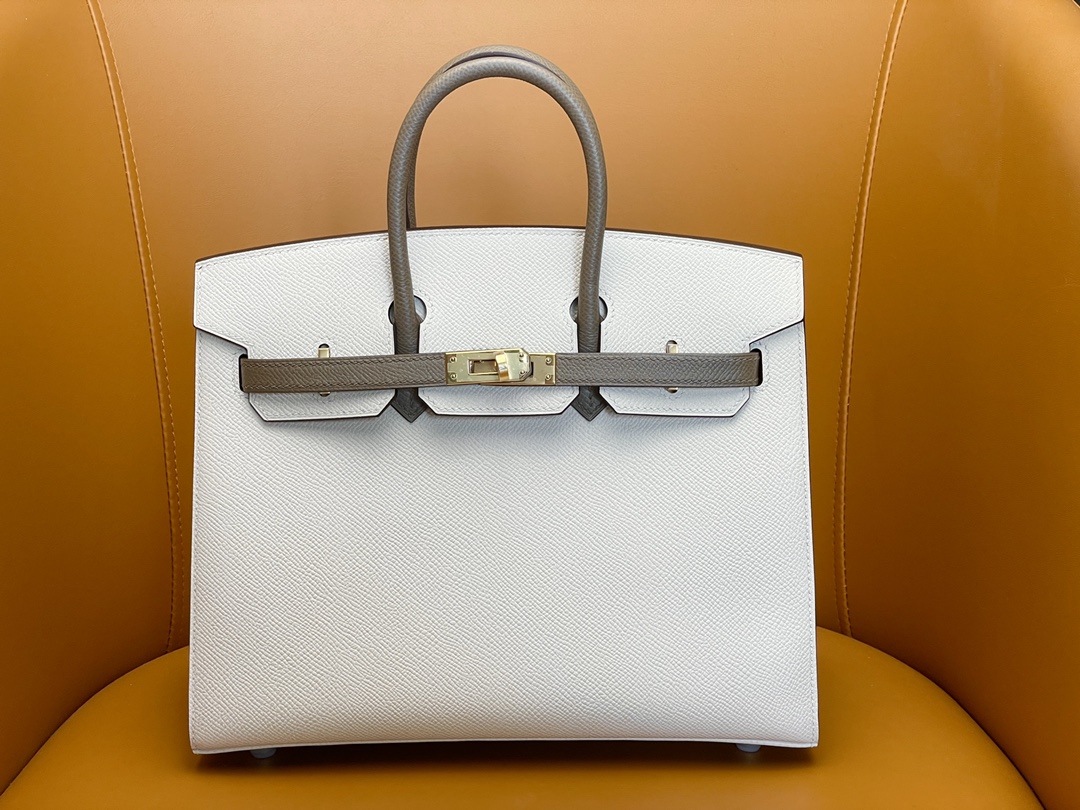 Birkin 25 outer seam epsom gold buckle