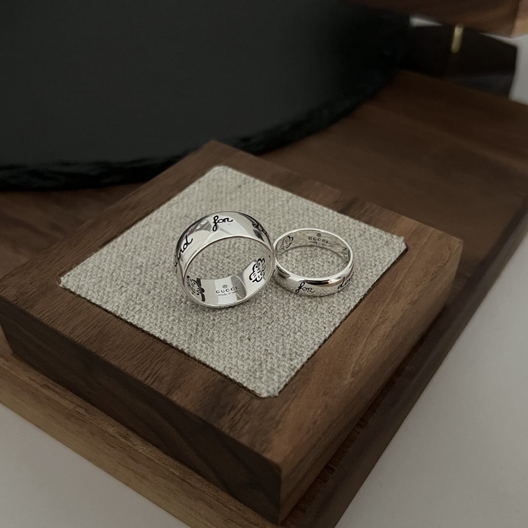 𝐆𝐮𝐜𝐜𝐢 925 Sterling Silver Blind For Love Ring