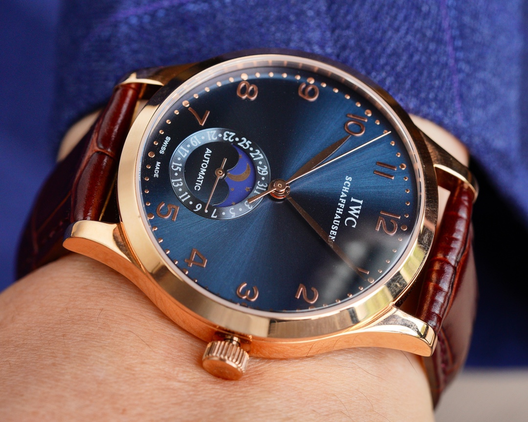 IWC- Moonphase Swiss ETA 2824-2 movement 316 stainless steel case