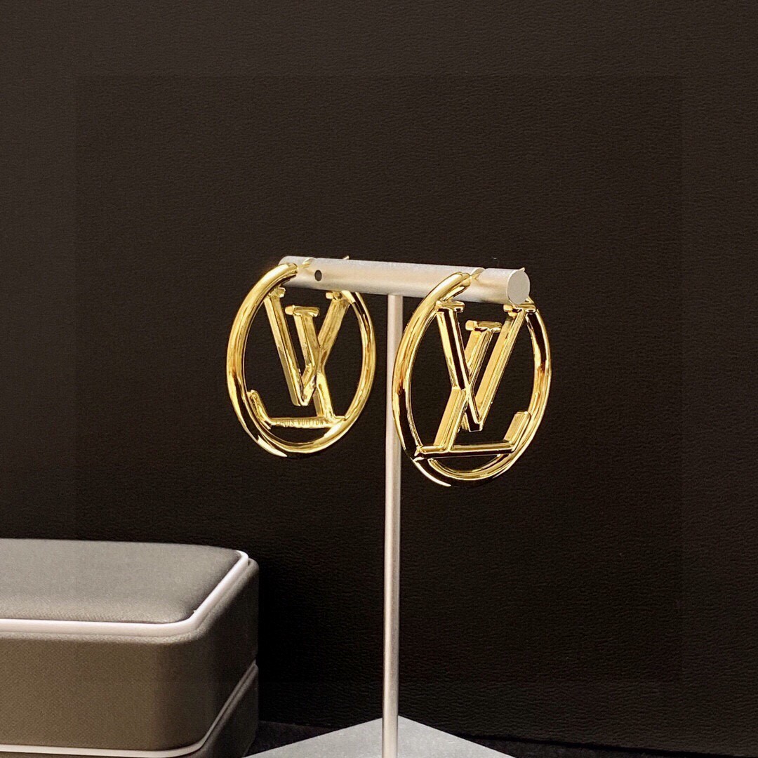 Louis Vuitton LV monogram earrings