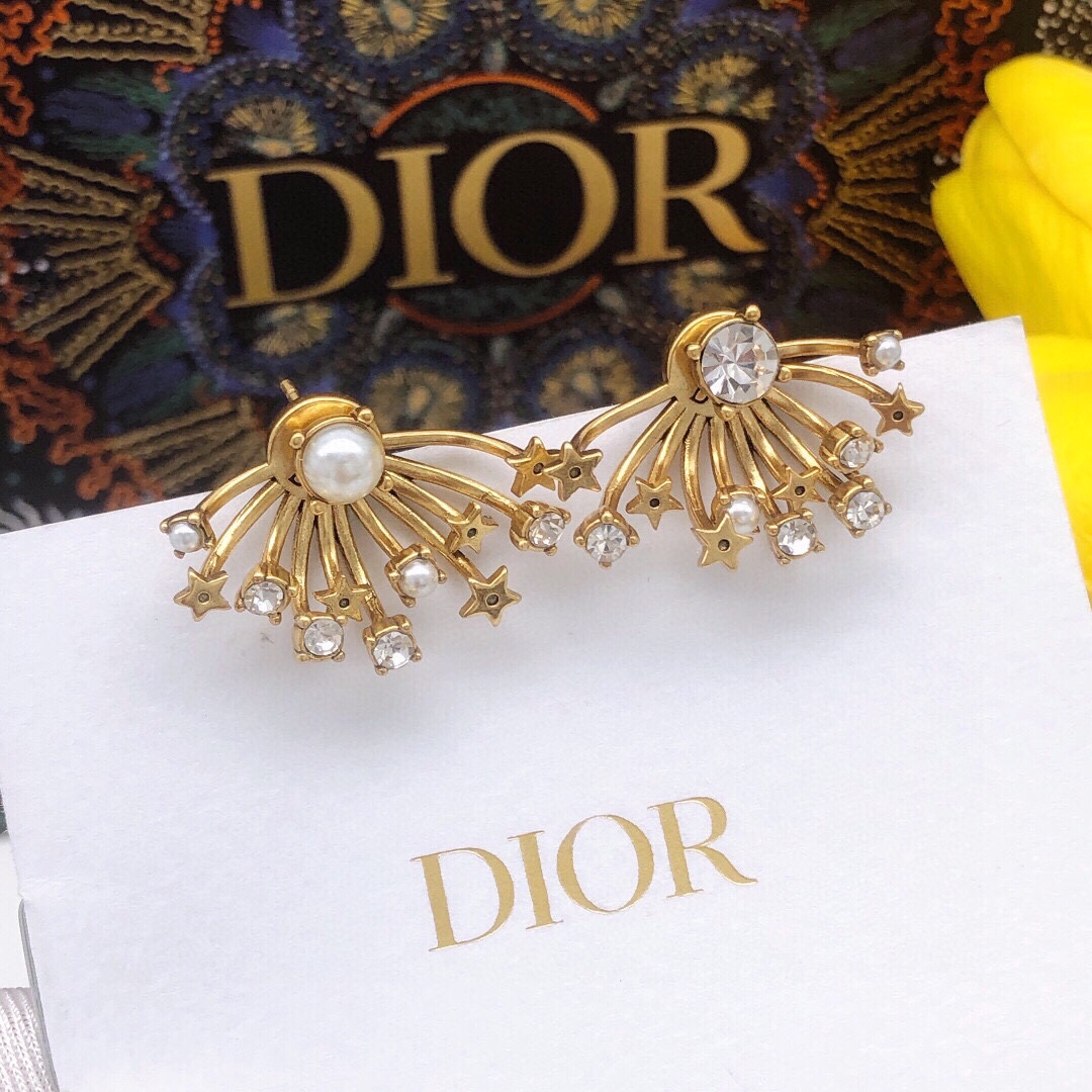 Dior stud earrings