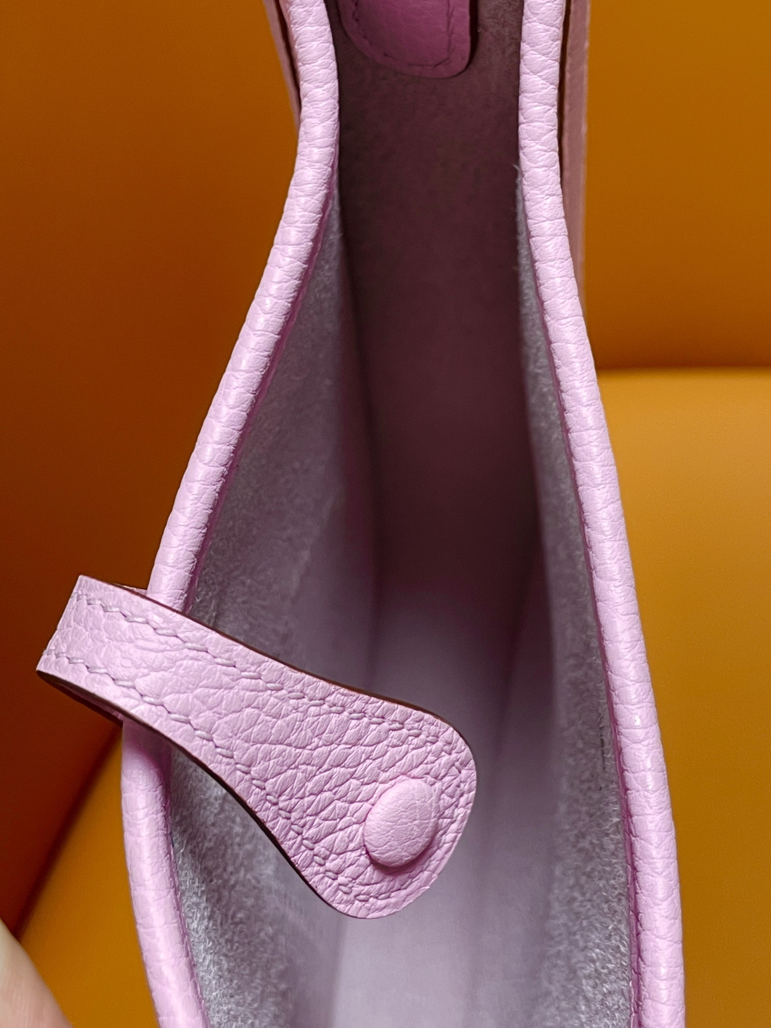 Mini Evelyn pink tc leather silver buckle