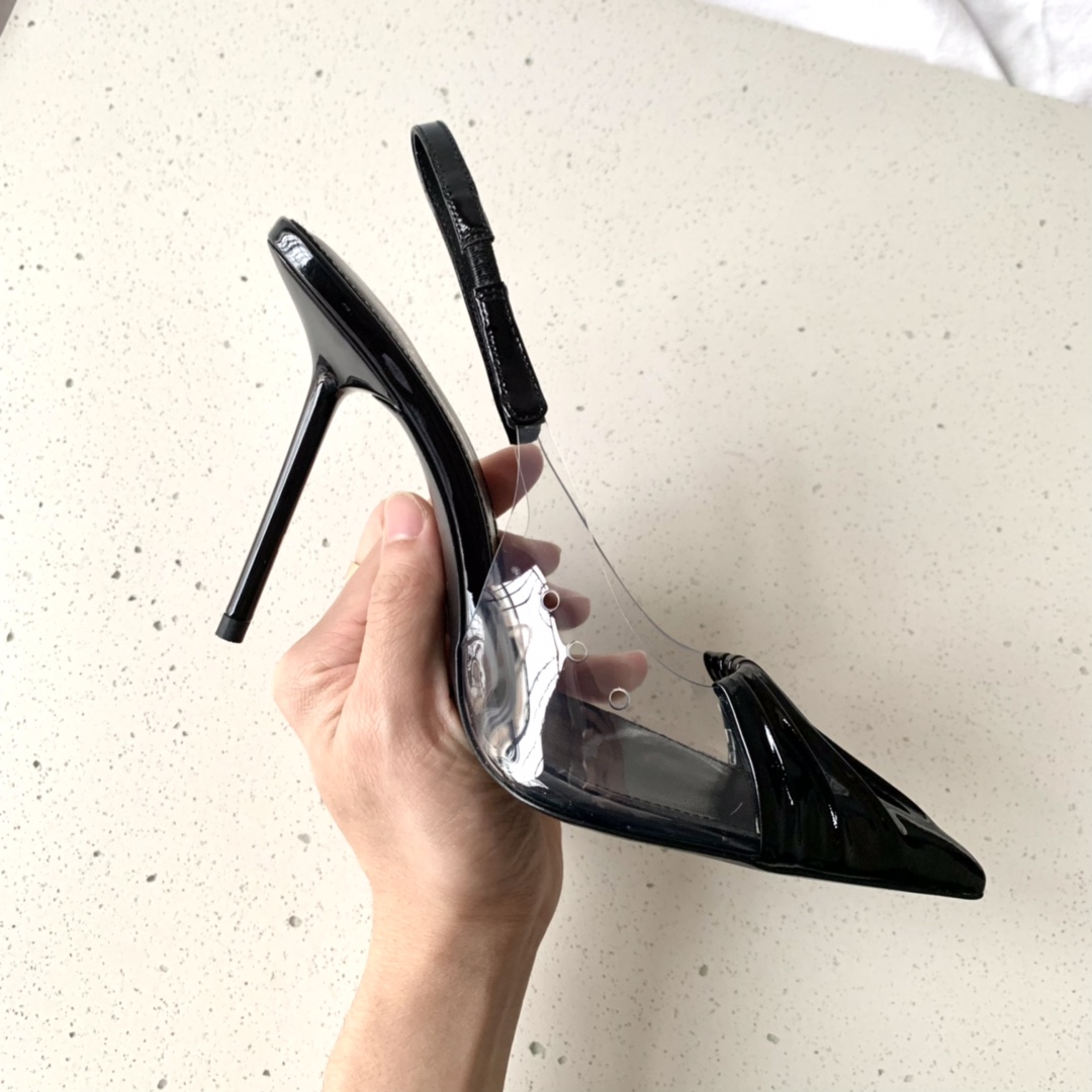 𝙎𝙖𝙞𝙣𝙩 𝙇𝙖𝙪𝙧𝙚𝙣𝙩 | 𝟐𝟎𝟐𝟐/𝐒𝐒 𝐧𝐞𝐰 YSL｜CHICA TPU transparent high heels Imported sheepskin