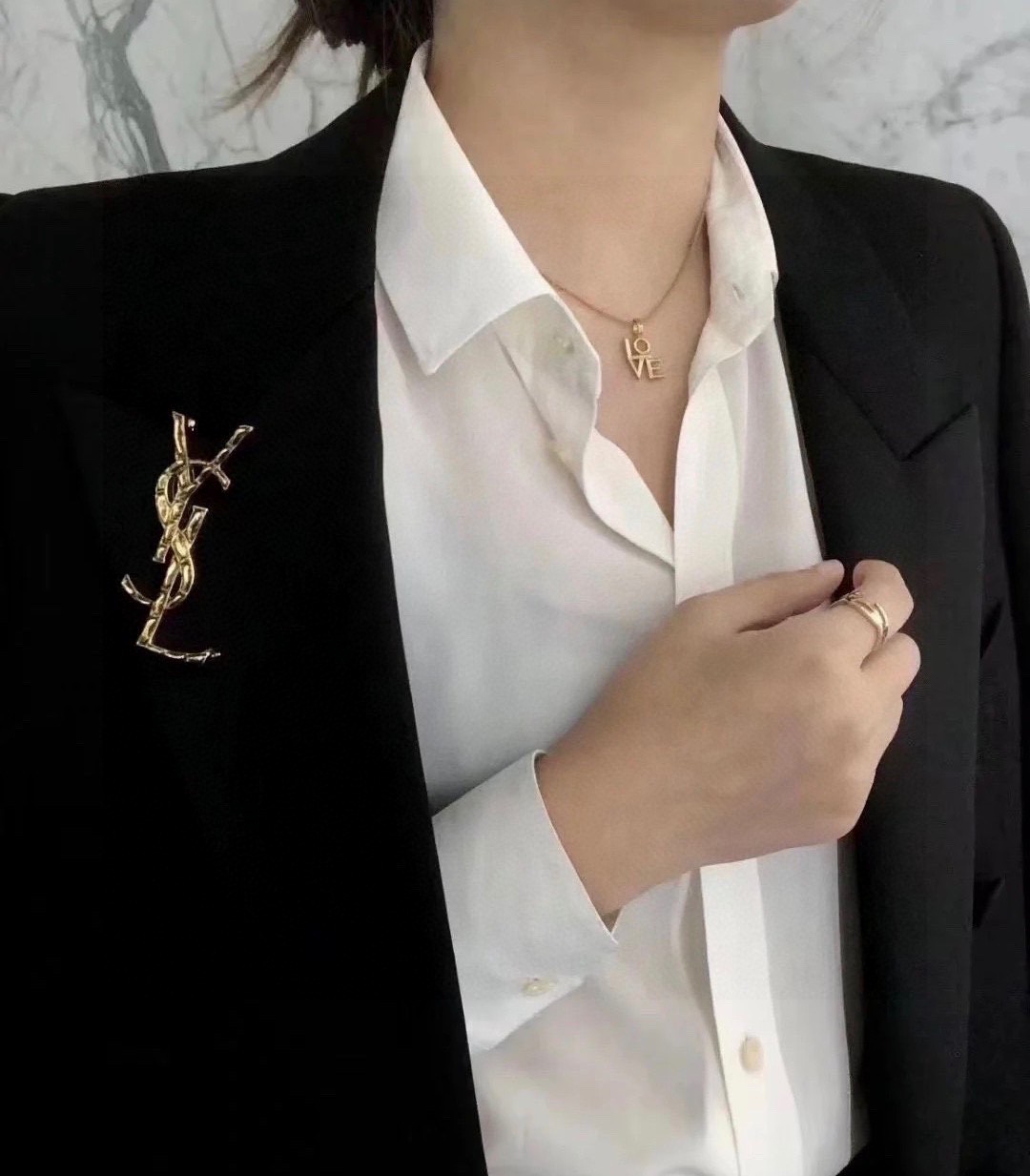 Saint Laurent YSL brooch