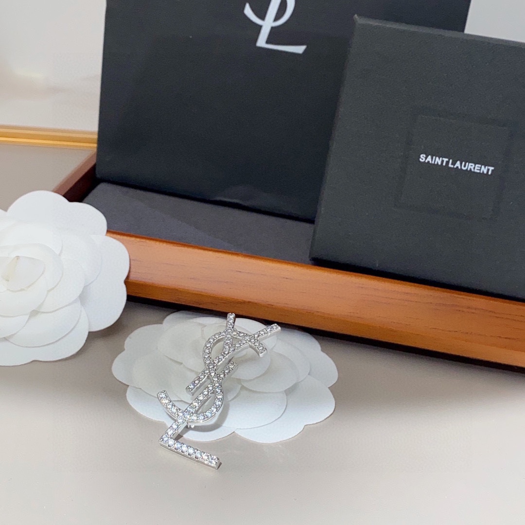 Saint Laurent YSL brooch