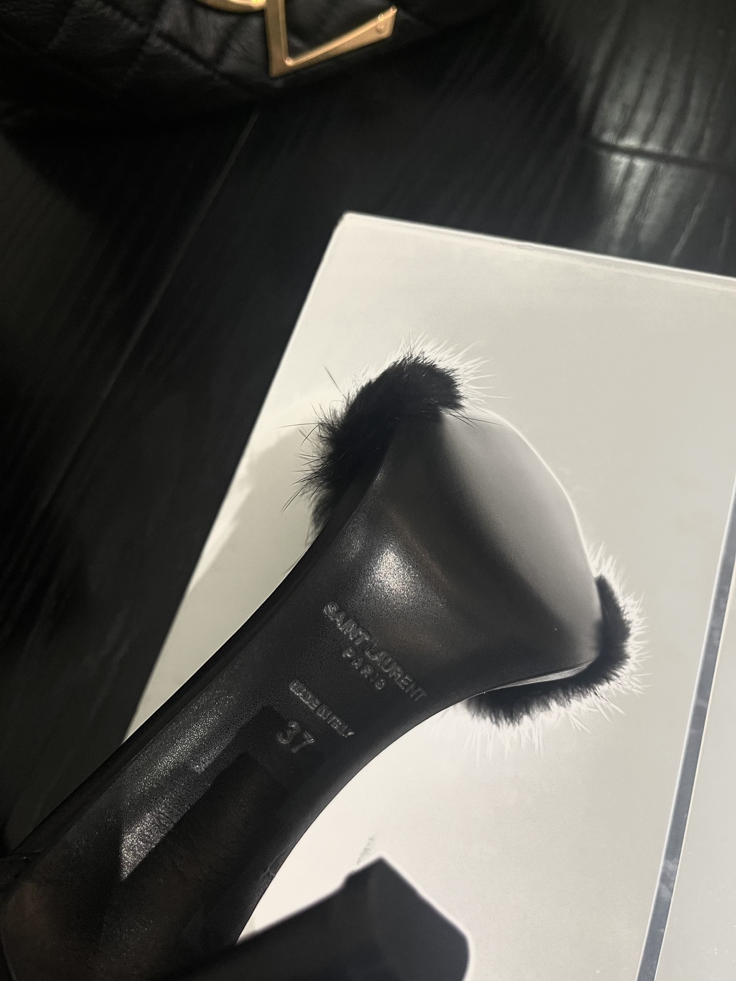 𝙎𝙖𝙞𝙣𝙩 𝙇𝙖𝙪𝙧𝙚𝙣𝙩 | 𝟐𝟎𝟐𝟐/𝐒𝐒 𝐧𝐞𝐰 YSL｜Custom imported sheepskin / mink fur high heels