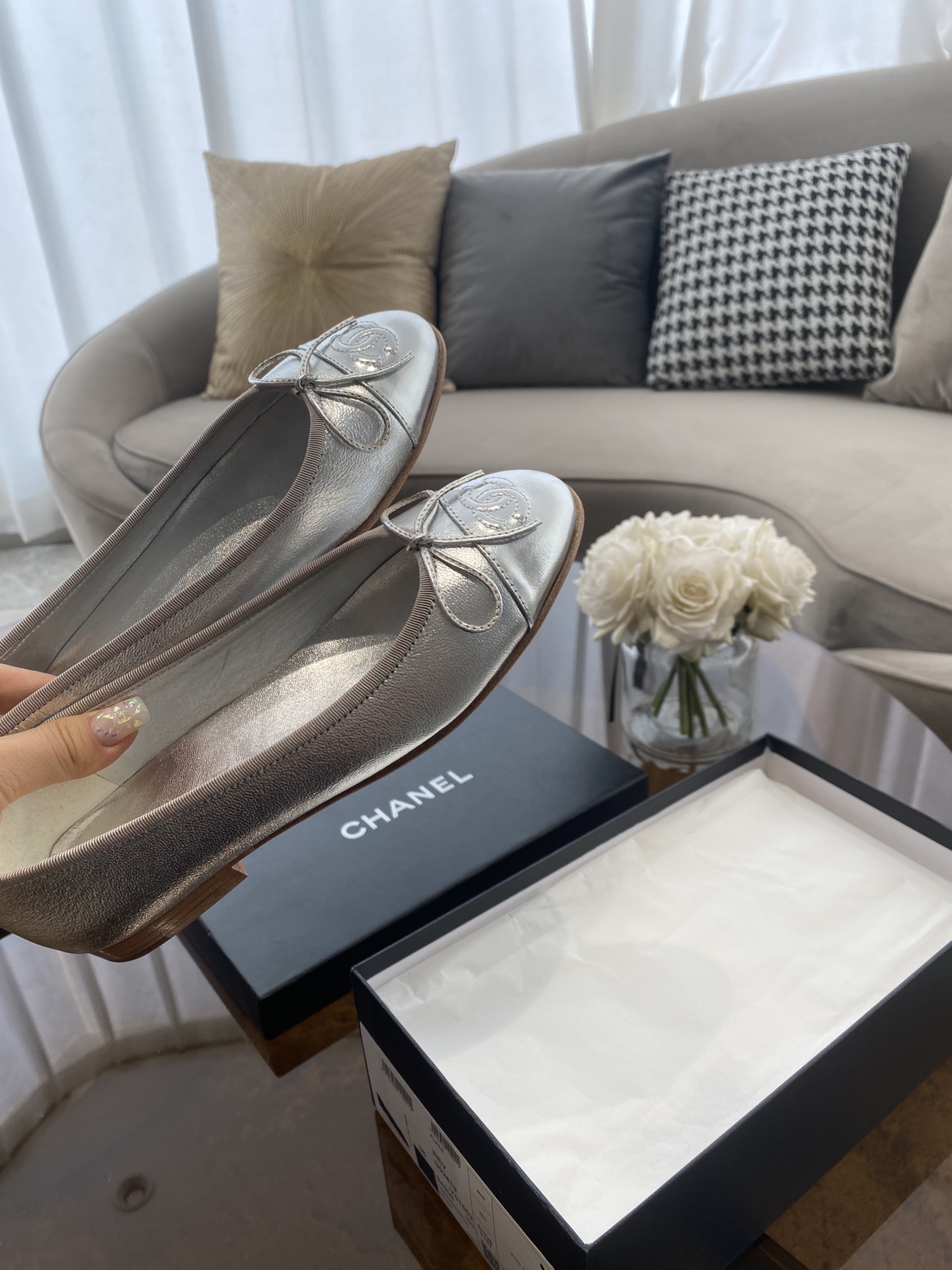 CHANEL ballet shoes Imported custom leather Italy imported leather outsole