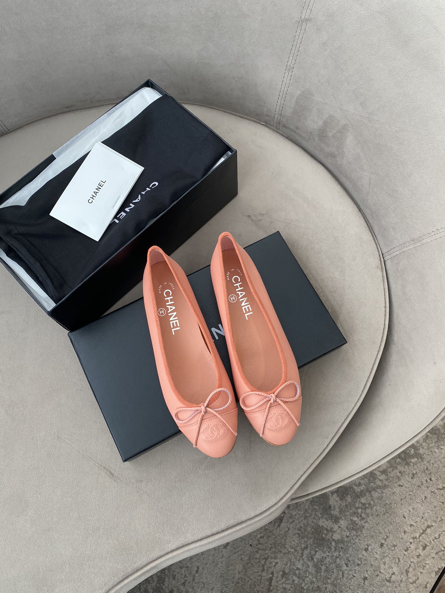 CHANEL ballet shoes Imported custom leather Italy imported leather outsole