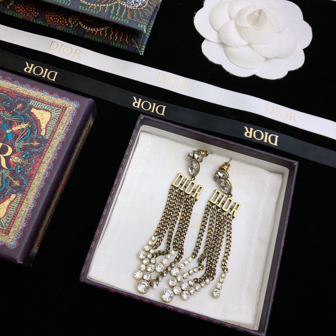 Dior stud earrings