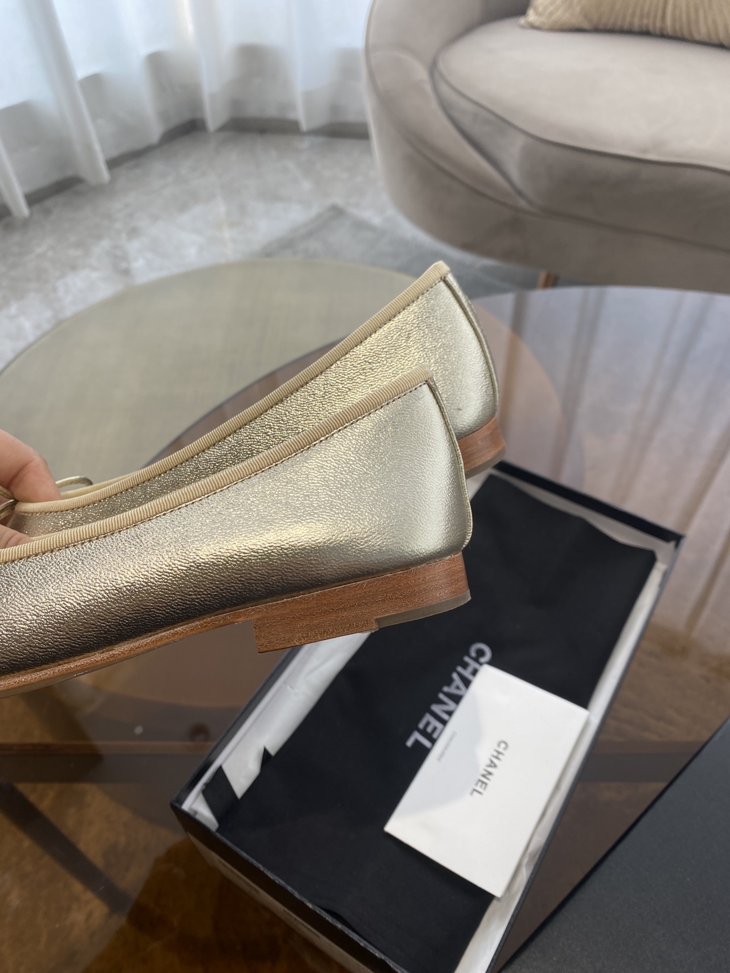 CHANEL ballet shoes Imported custom leather Italy imported leather outsole