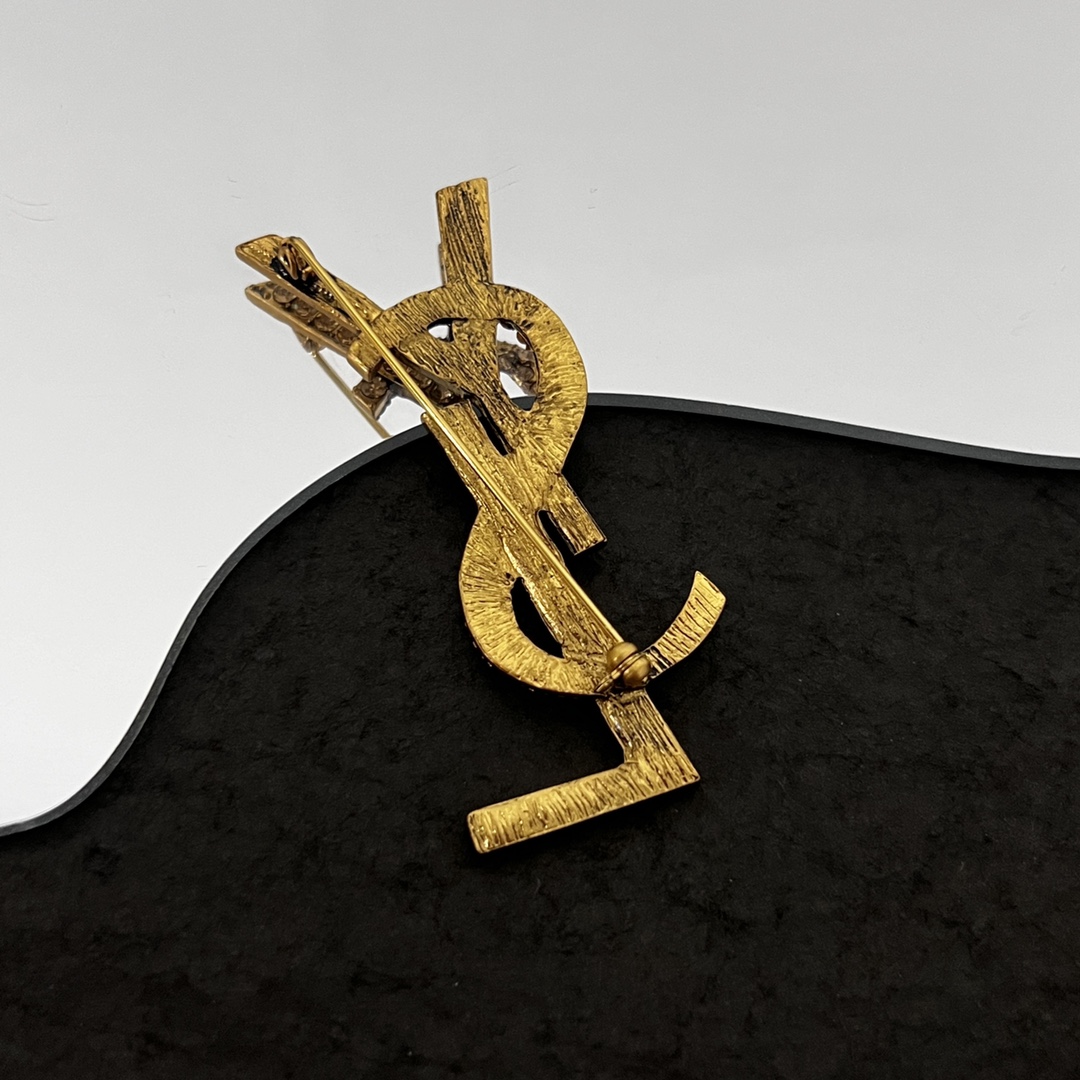 Saint Laurent YSL brooch