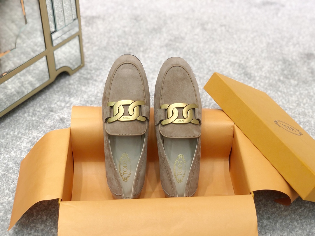 TOD'S 𝙏𝙊𝘿𝙎 TOD'S 20𝗙𝘄 New Kate Retro Metal Buckle Loafers