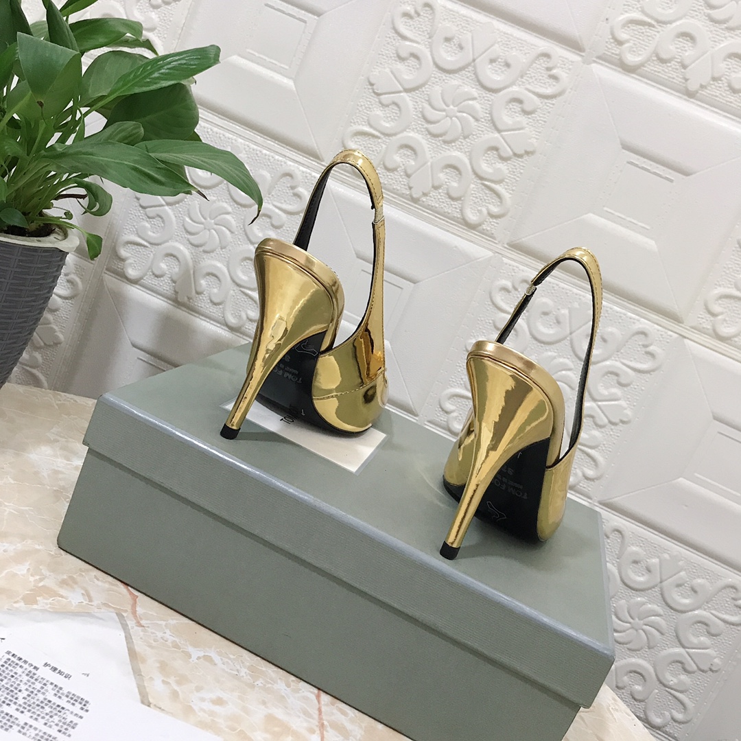 𝐓𝐎𝐌𝐅𝐎𝐑𝐃｜𝟐𝟎𝟐𝟑𝐒𝐒/𝐧𝐞𝐰 TOM high heeled bag toe sandals Original black leather outsole