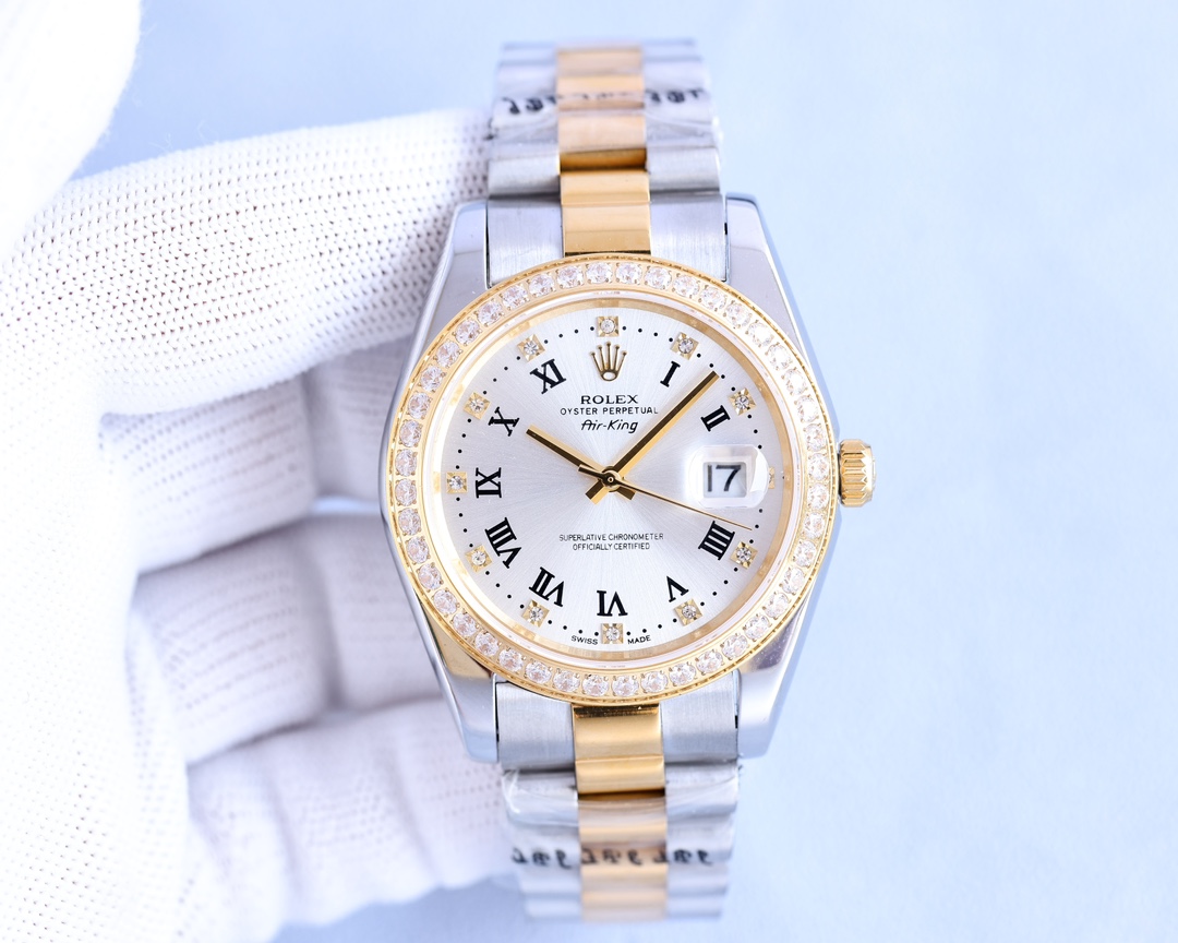 Rolex men's watch classic big three needle design